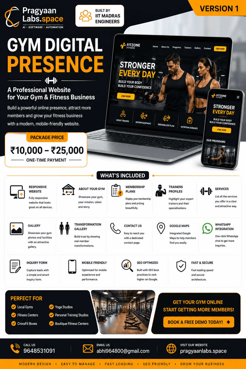 Gym & Fitness pricing plan 2