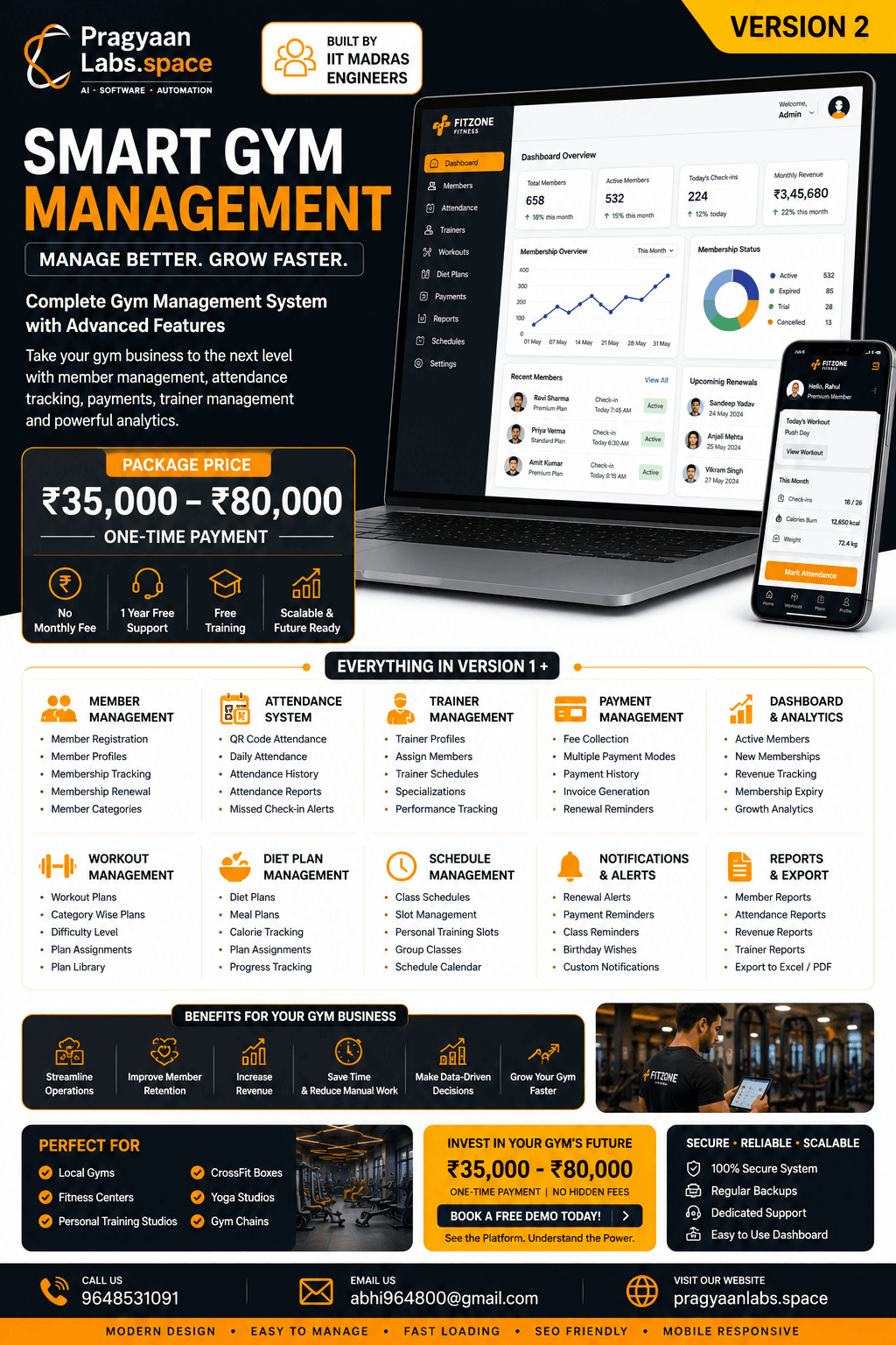 Gym & Fitness pricing plan 3